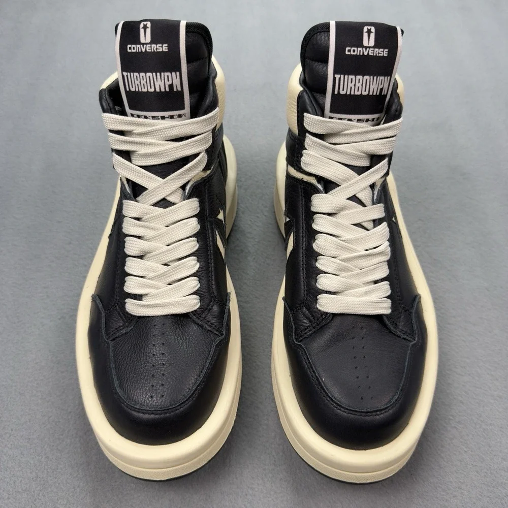 Converse Rick Owens DRKSHDW TURBOWPN Mid Black White Size 8 Womens A03945C